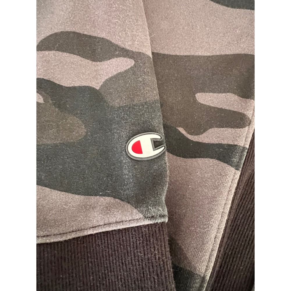 Champion Tech Weave Mens Small Camo Hoodie Pullover S9345 5529 Gray Black - Picture 7 of 11